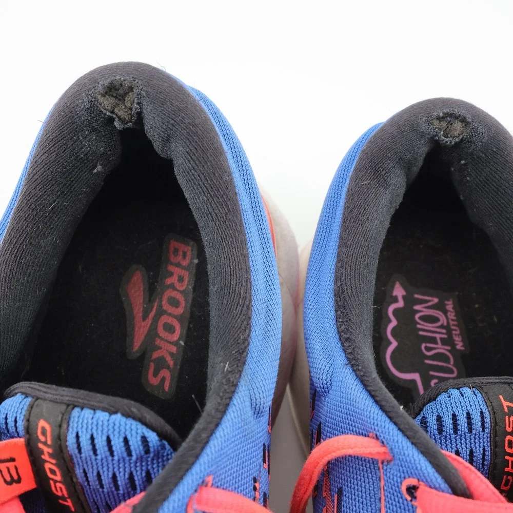 Brooks Ghost 13 Womens‎ Blue Coral Running Shoes Size 12 B Medium